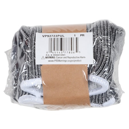 Mcr Safety Gloves, VP, Cut Pro, 13ga S/P HPPE, Black PU S, 96PK VP92723PUS